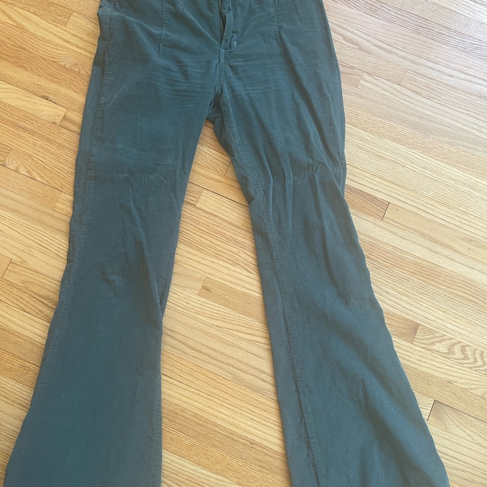 Free People Dark Green Corduroy Pants size 30